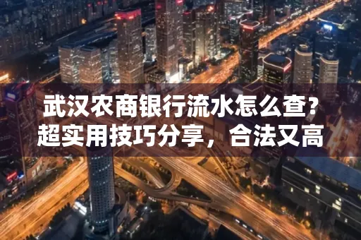 武汉农商银行流水怎么查？超实用技巧分享，合法又高效！