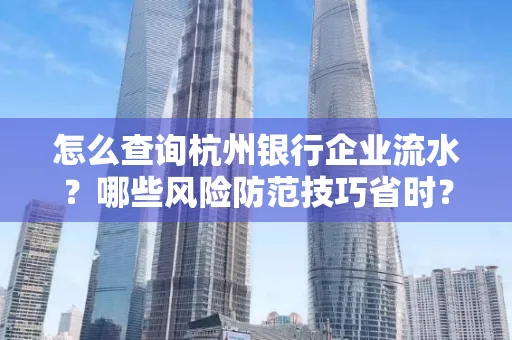 怎么查询杭州银行企业流水？哪些风险防范技巧省时？