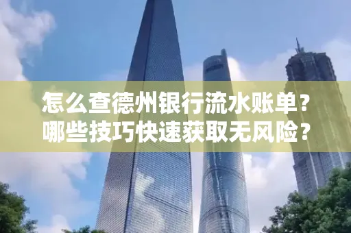 怎么查德州银行流水账单？哪些技巧快速获取无风险？