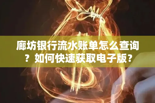 廊坊银行流水账单怎么查询？如何快速获取电子版？